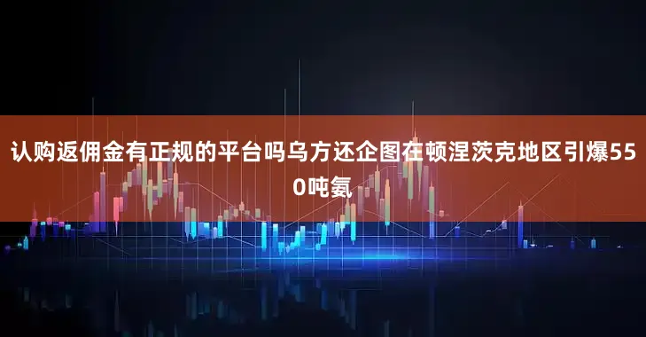 认购返佣金有正规的平台吗乌方还企图在顿涅茨克地区引爆550吨氨